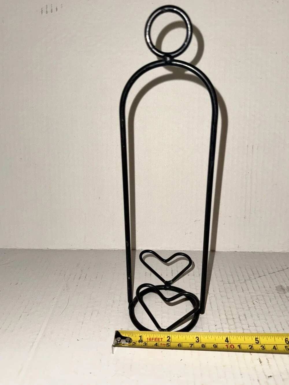 Black Metal Heart Hanging Jar Candle Holder Granny Cottage Farmhouse Decor 11”